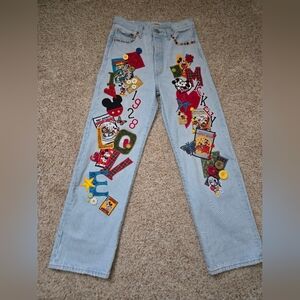 DISNEY MICKEY MOUSE CUSTOM JEANS 25 NWOT